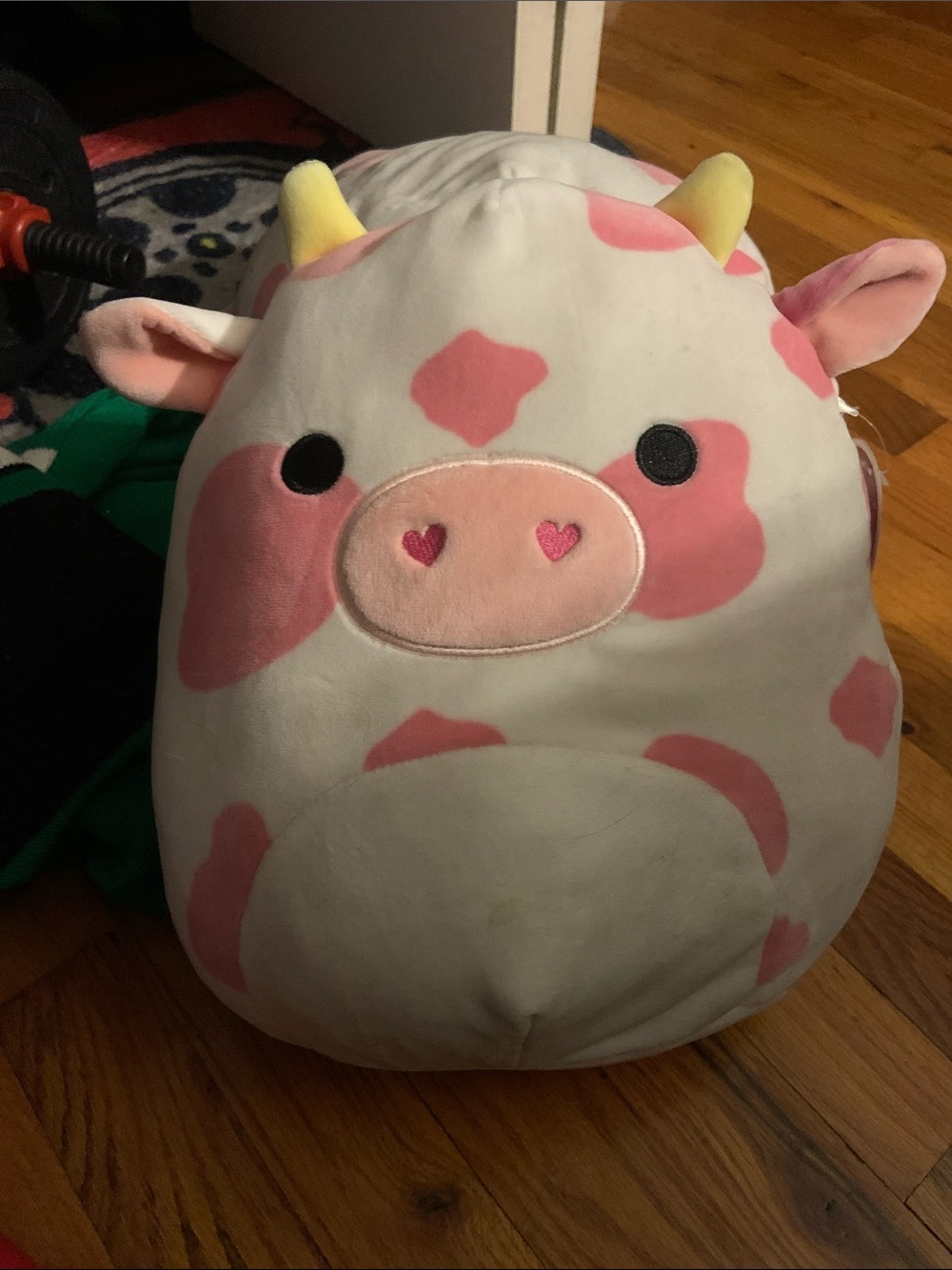 Squishmallows Pink and White Cow Plush